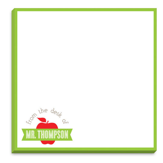 Green Bordered Apple Border Notepad